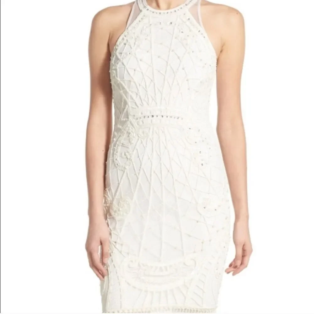NWT French Connection pearl embellished cage dress - Picture 13 of 13